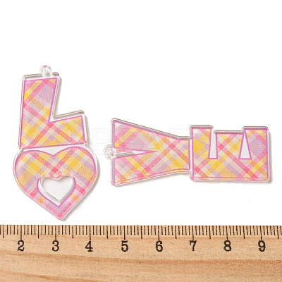 Opaque Acrylic Pendants BACR-D002-08E-1