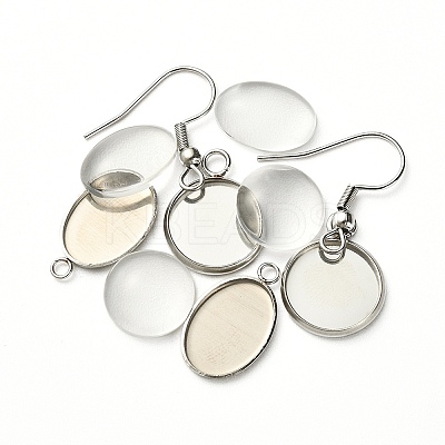 DIY Blank Dome Dangle Earrings Making Kit DIY-YW0002-03-1