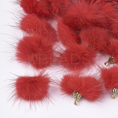 Faux Mink Fur Tassel Pendant Decorations X-FIND-S300-37O-1