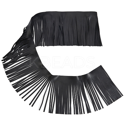 2M PU Leather Suede Fringe Trim AJEW-CY0001-58A-01-1