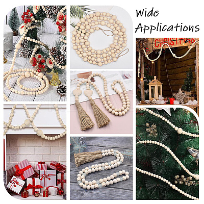 1700Pcs 3 Styles Natural Unfinished Wood Beads WOOD-PA0001-56-1