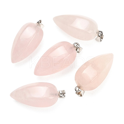 Natural Rose Quartz Pendants GG-K002-16J-1