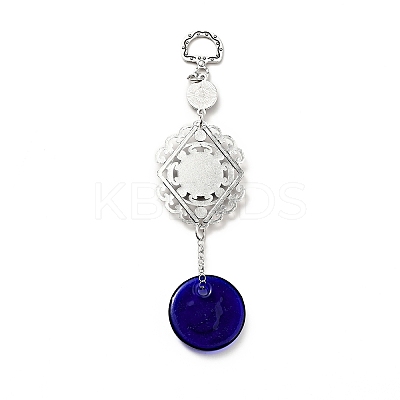 Lacy Flower Pendant Decorations HJEW-H058-06-1