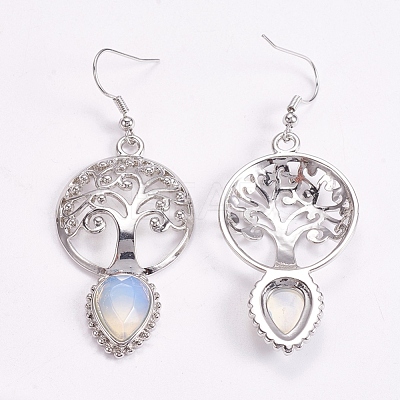 Brass Dangle Earrings EJEW-G240-B02-1