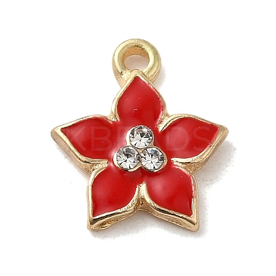 Flower Alloy Enamel Pendants ENAM-A007-05KCG-02-1