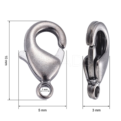 Brass Lobster Claw Clasps KK-901-B-NF-1