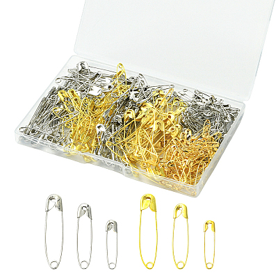 300Pcs 6 Styles Iron Safety Pins NEED-YW0001-08-1