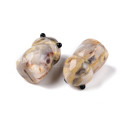 Natural Crazy Agate Monster Figurines DJEW-N003-01H-1