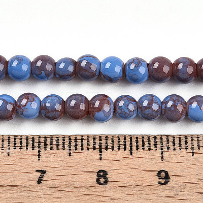 Baking Paint Glass Beads Strands DGLA-N003-4mm-C10-1
