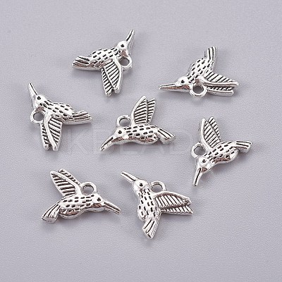 Tibetan Style Alloy Hummingbird Charms Pendants LS-X-TIBEP-1096-AS-LF-1