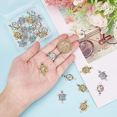 30Pcs 3 Colors Alloy Connector Charms RB-NB0001-22-1