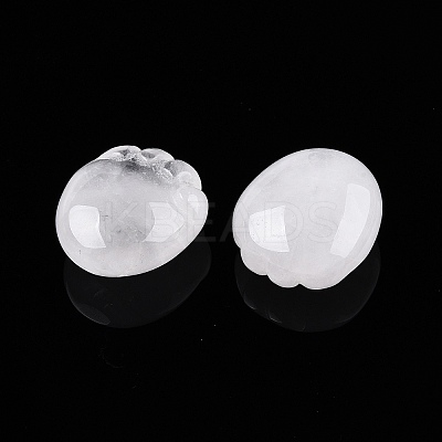 Natural Quartz Crystal Footprint Figurines DJEW-N003-02J-1