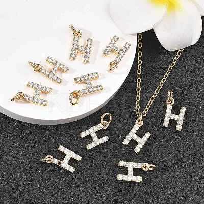 SHEGRACE Brass Micro Pave Clear Cubic Zirconia Pendants XGRQ29951-394G-H-1