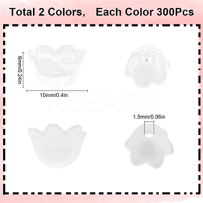 600PCS 2Style Transparent Acrylic Beads TACR-SC0001-23-1