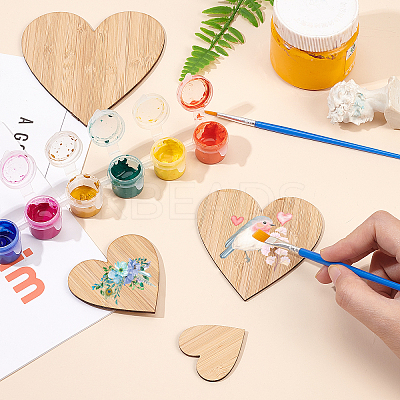 Heart Shaped Wooden Boards for Painting AJEW-OC0001-94-1