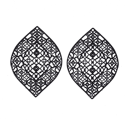430 Stainless Steel Filigree Pendants STAS-S108-12A-1