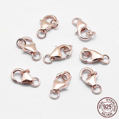 925 Sterling Silver Lobster Claw Clasps STER-G019-06-8mm-1
