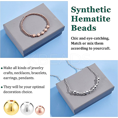 9 Styles Electroplate Non-magnetic Synthetic Hematite Beads Strands G-BC0001-43-1