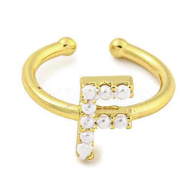Rack Plating Brass Open Cuff Rings for Women RJEW-F162-01G-F-1
