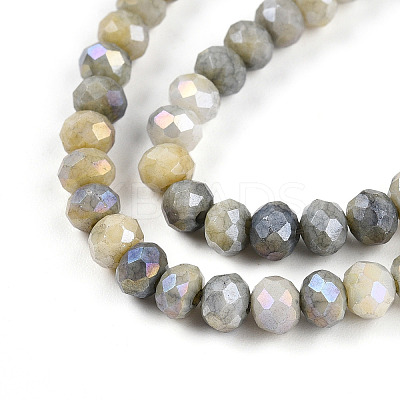 Ombre Effect Dyed Glass Beads Strands X-GLAA-C023-02-C11-A-1