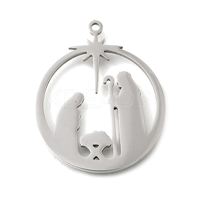 304 Stainless Steel Pendants STAS-S178-04P-1