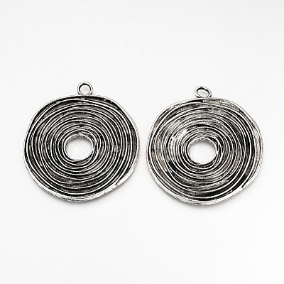 Tibetan Style Alloy Big Pendants X-TIBEP-Q078-05AS-RS-1