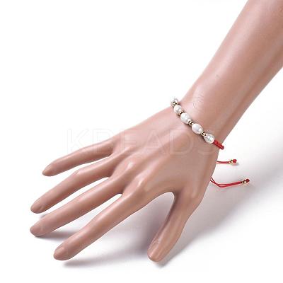 Braided Bead Bracelets BJEW-JB04821-01-1