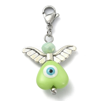 Angel Evil Eye Resin Pendant Decorations HJEW-TA00050-1