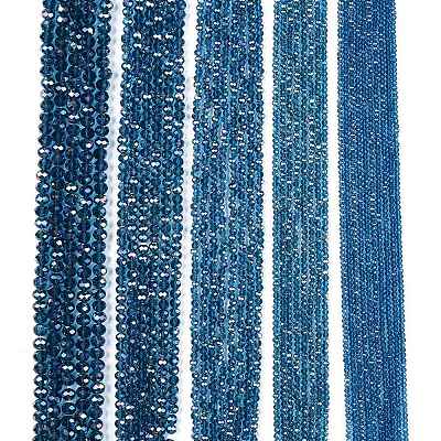 Electroplate Glass Beads Strands X-EGLA-A044-T8mm-B27-1