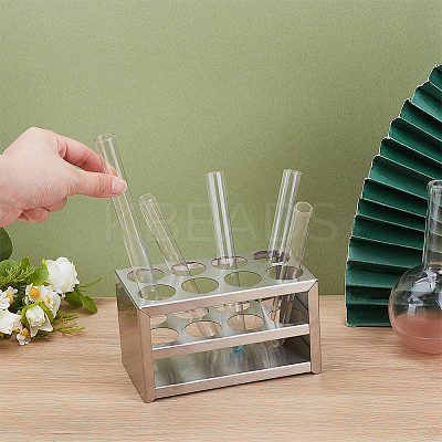 Stainless Steel Test Tube Display Rack AJEW-WH0248-726A-1