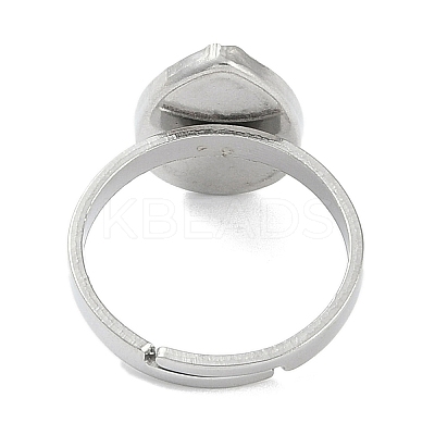 Non-Tarnish 304 Stainless Steel Adjustable Ring Components STAS-Z064-04P-1