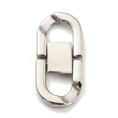 Non-Tarnish 304 Stainless Steel Fold Over Clasps STAS-D026-01C-P-1