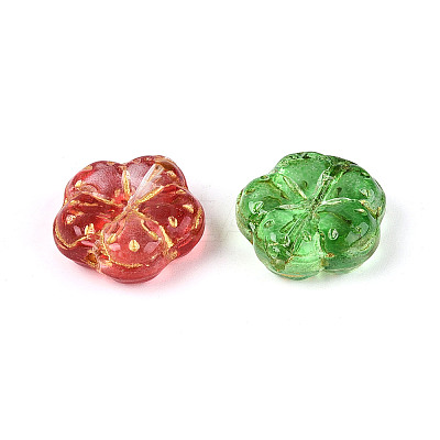 Baking Paint Transparent Glass Beads DGLA-N018-17-1