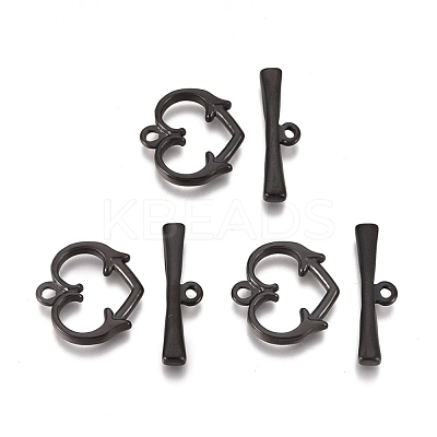 304 Stainless Steel Toggle Clasps Ion Plating(IP) STAS-L247-003EB-1