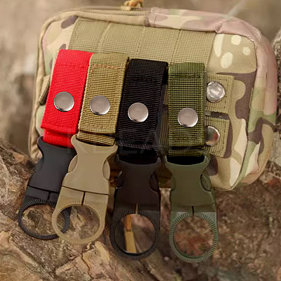 8Pcs 4 Colors Nylon & Plastic Hanging Bottle Buckle Clip Carabiner AJEW-FG0004-89-1