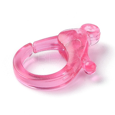 Transparent Plastic Lobster CLaw Clasps KY-H005-A12-1