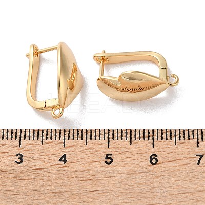 Brass Hoop Earrings Findings KK-B105-05G-01-1