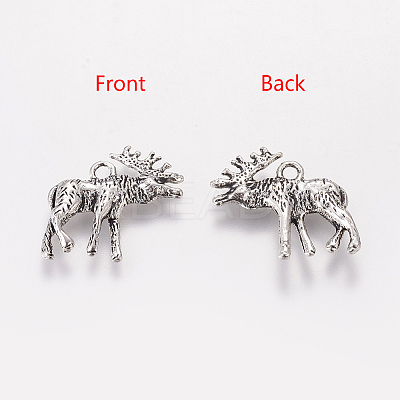 Tibetan Style Alloy Pendants TIBEP-A9421-AS-RS-1