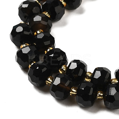 Natural Black Onyx(Dyed & Heated) Beads Strands G-P508-A03-01-1