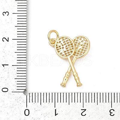 Brass Pave Cubic Zirconia Pendants KK-U062-44G-1
