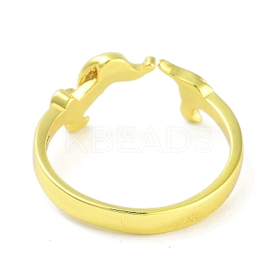 Dog Brass Open Cuff Rings for Women LS-RJEW-S416-01P-1