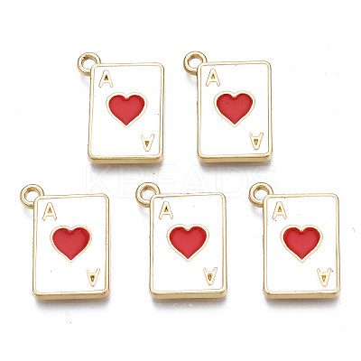 Rack Plating Alloy Enamel Pendants X-PALLOY-N172-009-1