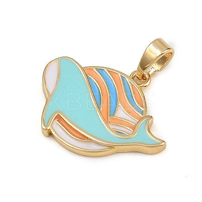 Brass Enamel Pendants KK-P332-01A-G-1