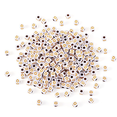 Opaque Acrylic Beads MACR-TAG0001-07O-1