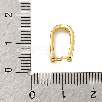 Rack Plating Brass Micro Pave Clear Cubic Zirconia Ice Pick Pinch Bails LS-KK-F876-11G-1