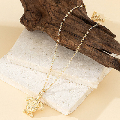 Summer Beach Alloy Pendant Necklaces for Women FS-WGAF64A-05-1