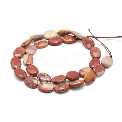 Natural Jasper Beads Strands G-F477-21-14x10mm-1