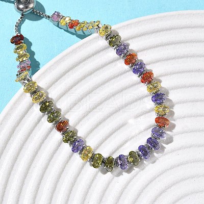 304 Stainless Steel Pave Cubic Zirconia Tennis Bracelets BJEW-G754-03P-05-1