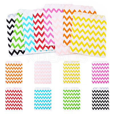 40Pcs 8 Colors Kraft Paper Bags CARB-TA0001-11-1