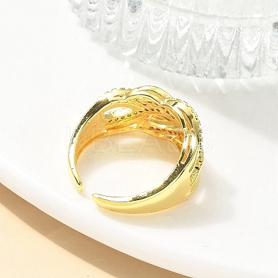 304 Stainless Steel Criss Cross Rings RJEW-B109-08G-02-1